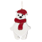 Ёлочная Игрушка Медвежонок (белый с красным)