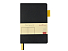 Блокнот А5 Boston, черный с желтым срезом