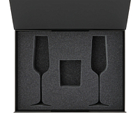 Ложемент под свечу Enigma + 2 бокала для шампанского в среднюю коробку-трансформер (арт. 695721)