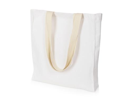 Сумка Donny из хлопка с донной складкой и парусиновыми ручками, белый