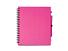 Блокнот LEYNAX с ручкой из переработанного картона, фуксия