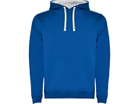 Толстовка с капюшоном Urban мужская, королевский синий/белый