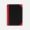 Блокнот Accenti Mini, черный с красным
