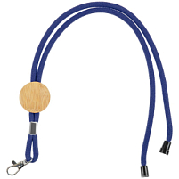 Шнурок для бейджа Tube Wood, синий