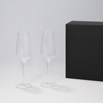 Подарочный набор 2 бокала для шампанского Blanche в черной коробке