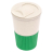 Термостакан пластиковый Wavy с манжетой, Зелёный