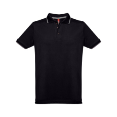 Рубашка-поло мужская SPECTRUM, короткий рукав 195, черный, белый