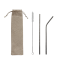 Набор многоразовых трубочек Оnlycofer white (стальной)
