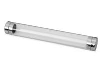 Тубус для 1 ручки «Аяс», цвет: серебристый, прозрачный