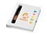 Набор стикеров Expose с ручкой и блокнотом А7, белый