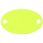 Шильдик металлический Alfa Oval, желтый неон