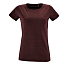 Футболка женская Regent Fit Women, бордовый меланж