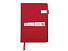 Бизнес блокнот А5 Freya с клапаном и карманом для визиток, твердая обложка, 128 листов, красный и бор
