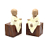 Набор статуэток &amp;quot;Маленькие монахи&amp;quot;, Шоколадный/бежевый