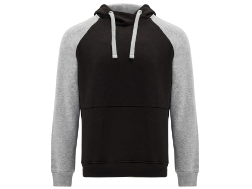 Толстовка с капюшоном Badet мужской, черный/серый меланж