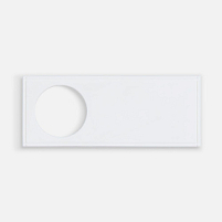 Лейбл из ПВХ с вырубкой «Круг», белый