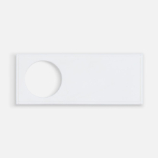 Лейбл из ПВХ с вырубкой «Круг», белый