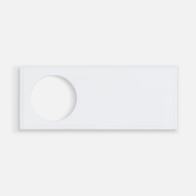 Лейбл из ПВХ с вырубкой «Круг», белый