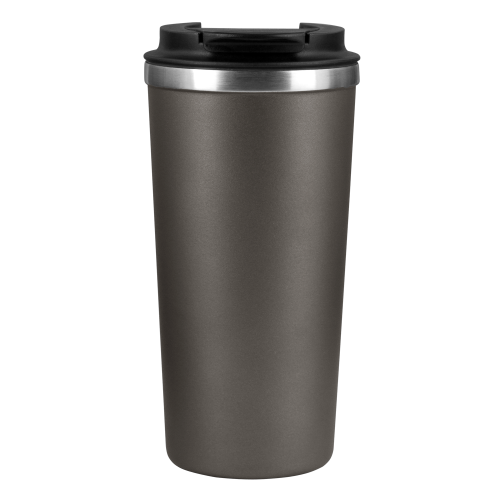Термокружка вакуумная Палермо (Palermo), серая, гладкая поверхность