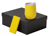 Подарочный набор с термокружкой и повербанком С2, 10000 mAh, желтый Подарочный набор с термокружкой и повербанком С2, 10000 mAh, желтый