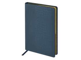 Ежедневник недатированный А5 Amazonia, синий с золотым обрезом