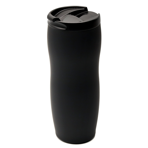 Термокружка с двойной стенкой Softex, Черный