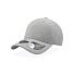 Бейсболка UNI-CAP PIQUET, без панелей и швов, без застежки, серый