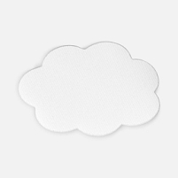 Наклейка тканевая Lunga Calum, L, белая