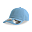 Бейсболка FRASER, органический хлопок, 6 клиньев, металлическая застежка, голубой