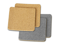 Набор костеров из пробки с фетром Grit Набор костеров из пробки с фетром Grit