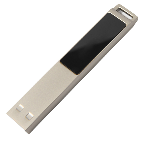 USB flash-карта LED с белой подсветкой (32Гб), серебристая, 6,6х1,2х0,45 см, металл, серебристый