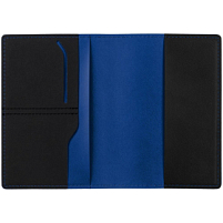 Обложка для паспорта Multimo, черная с синим
