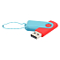 Флешка Designer To Go 2.0 USB 16Gb, Красный/Бирюзовый