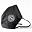 Бесклапанная фильтрующая маска RESPIRATOR 800 HYDROP черная с логотипом в фирменном пакете, черный, белый