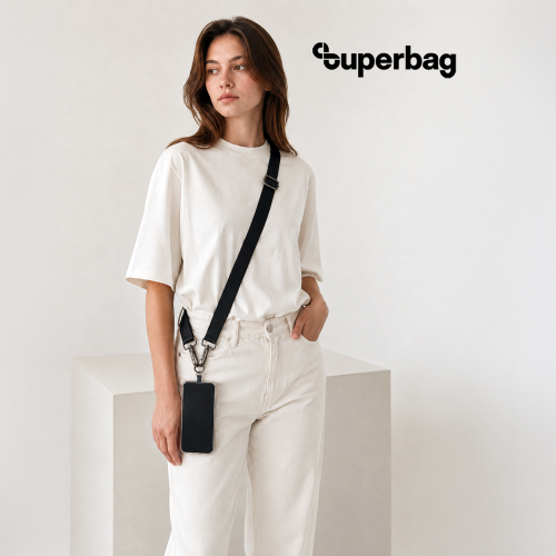 Лента Sling с карабинами и держателем для телефона (черный)