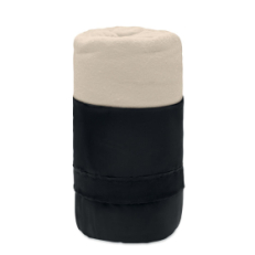 Флисовый дорожный плед из RPET, бежевый