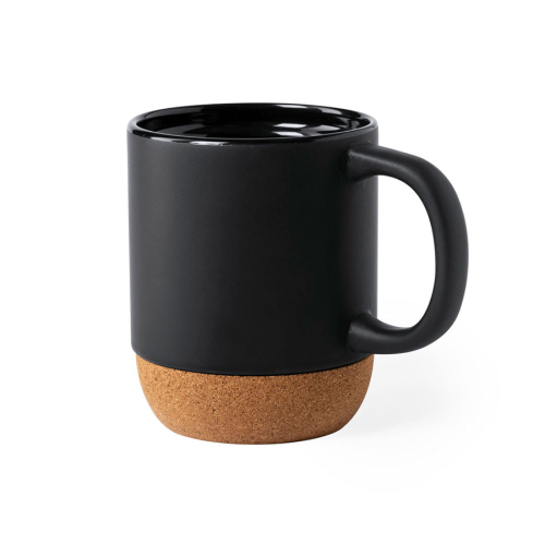 Кружка BOKUN, пробковое дерево, керамика, черный