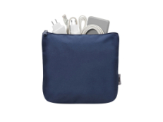 Органайзер для электроники и проводов Amalia из полиэстера 300D с подкладкой, темно-синий
