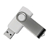 USB flash-карта DOT (8Гб), белый, 5,8х2х1,1см,пластик металл, белый, серебристый