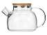 Стеклянный заварочный чайник Sencha с бамбуковой крышкой