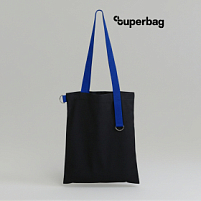 Шоппер Superbag black (чёрный с синим)