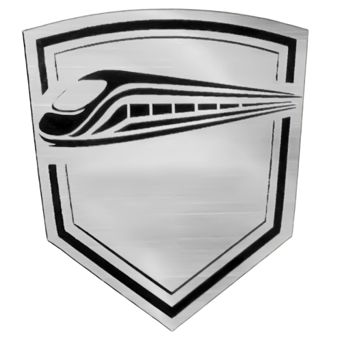 Шильд-наклейка поезд, Серебристый