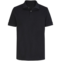 Рубашка поло унисекс Pacific, черная Рубашка поло унисекс Pacific, черная