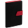 Ежедневник Boom, недатированный, черный с красным