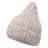 Шапка бини вязаная НАСВЯЗИ©  шерсть/ акрил, бежевый