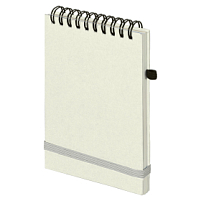 Блокнот на спирали MEMO, размер 95х145 мм, бежевый, блок в клетку, бежевый