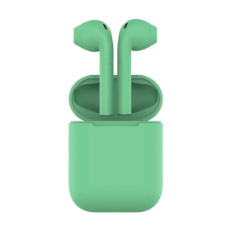Наушники беспроводные с зарядным боксом TWS AIR SOFT, цвет мятный, мятный