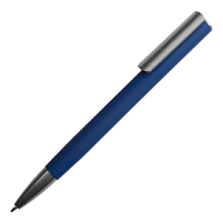 Ручка шариковая ELEGANCE с покрытием soft touch, синий, серый