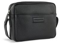 Сумка кросс-боди женская BUGATTI Elsa, чёрная, воловья кожа/полиэстер, 19х5,5х14 см Сумка кросс-боди женская BUGATTI Elsa, чёрная, воловья кожа/полиэстер, 19х5,5х14 см