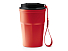 Термокружка KEURY из нержавеющей стали с двойными стенками и ручкой с керамической слоем, красный